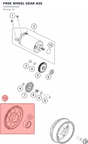 Diagram preview: FREE WHEEL GEAR ASS (C63540020000)