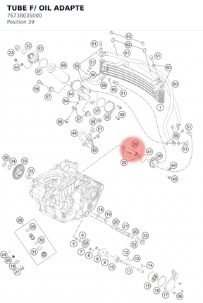 Diagram preview: TUBE F/ OIL ADAPTE (76738035000)