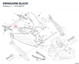 SWINGARM BLACK 37010841D diagram position