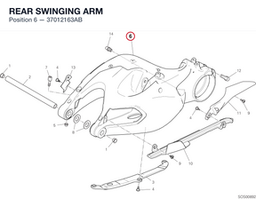REAR SWINGING ARM 37012163AB diagram position