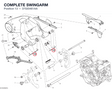 COMPLETE SWINGARM 37020461AA diagram position