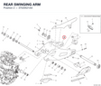 REAR SWINGING ARM 37020521AA diagram position