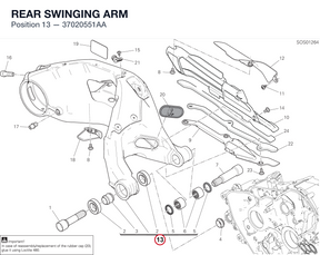 REAR SWINGING ARM 37020551AA diagram position
