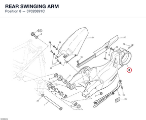 REAR SWINGING ARM 37020891C diagram position