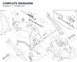 COMPLETE SWINGARM 37020911AA diagram position