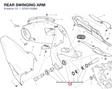 REAR SWINGING ARM 37021103BA diagram position