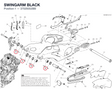 SWINGARM BLACK 37029352BB diagram position