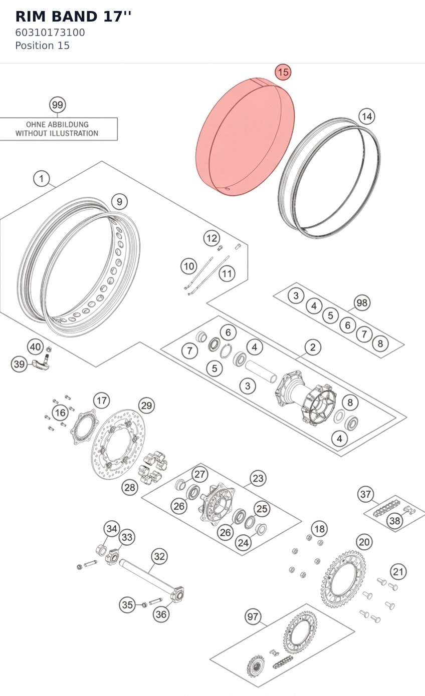 Diagram preview: RIM BAND 17'' (60310173100)