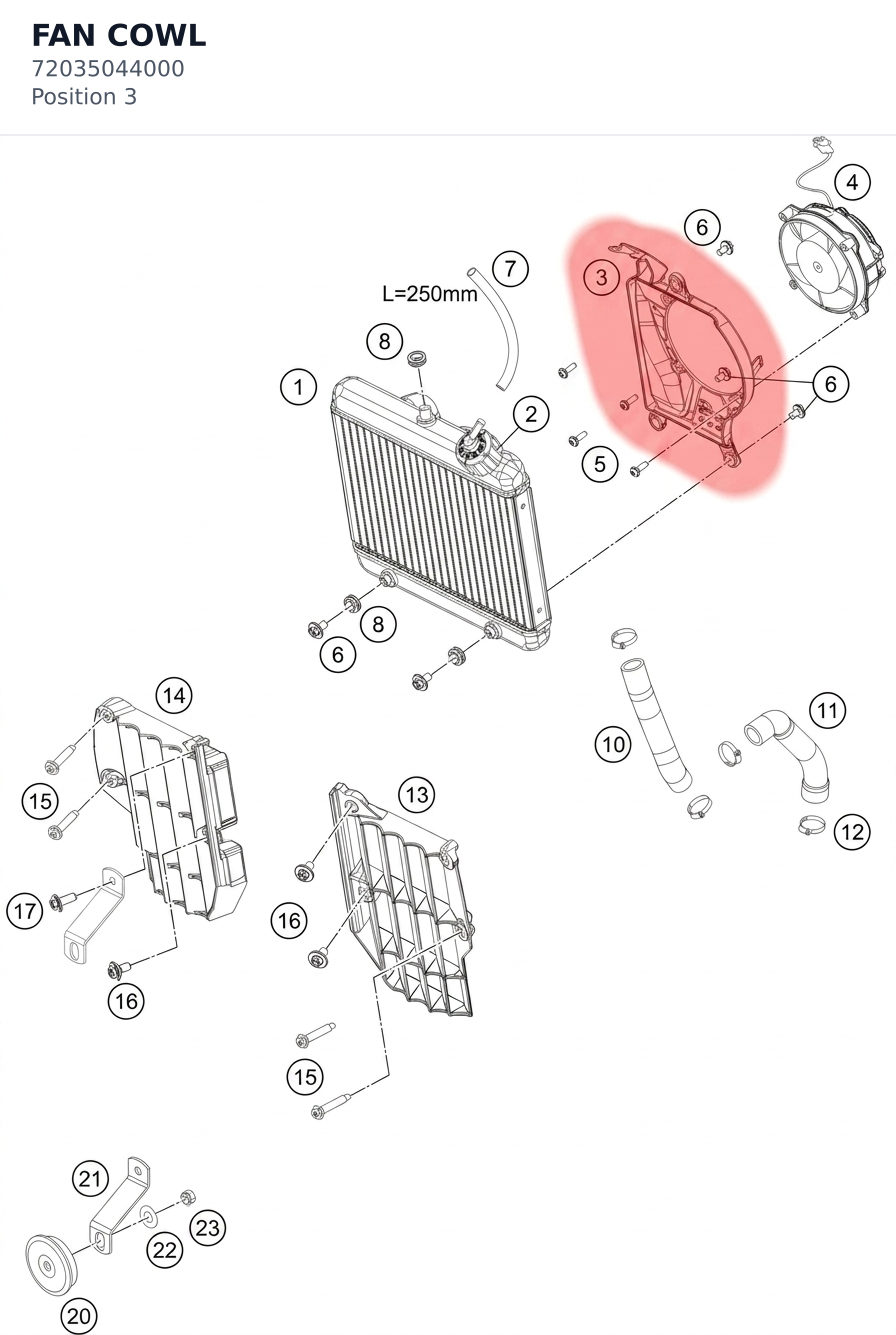 Diagram preview: FAN COWL (72035044000)