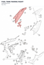 Diagram preview: FUEL TANK FAIRING RIGHT (A60608042030)