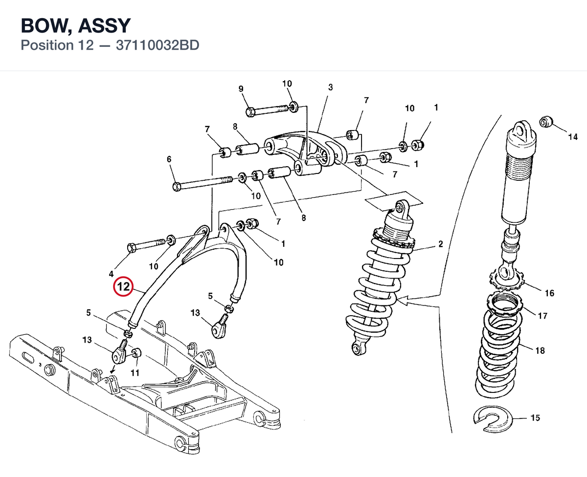 BOW, ASSY 37110032BD diagram position