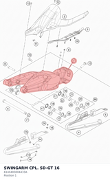 Diagram preview: SWINGARM CPL. SD-GT         16 (6140403004433A)