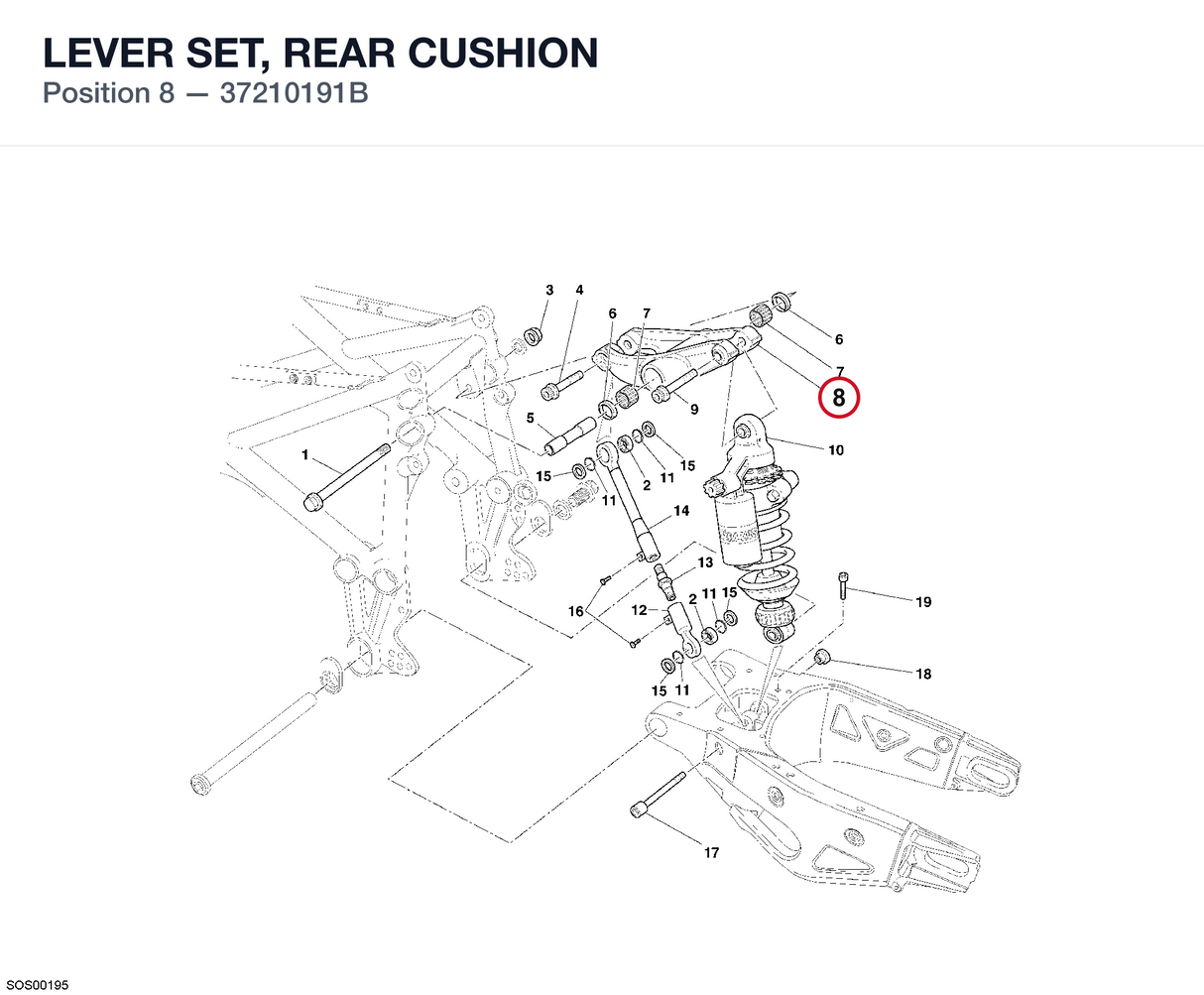 LEVER SET, REAR CUSHION