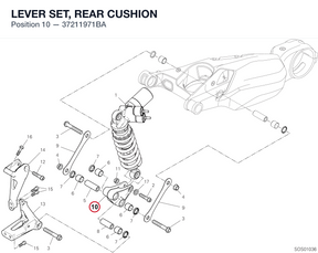 LEVER SET, REAR CUSHION 37211971BA diagram position