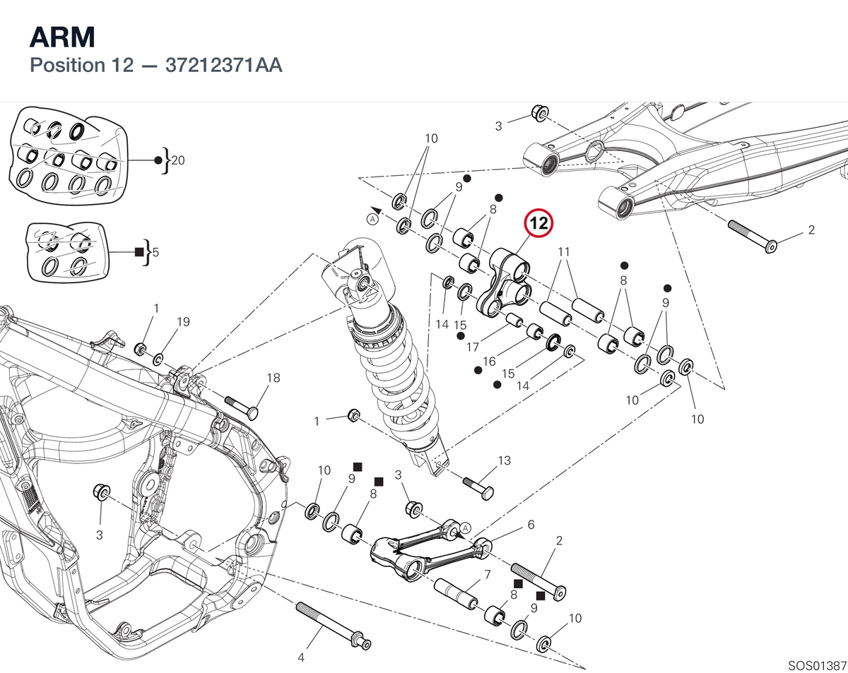 ARM 37212371AA diagram position