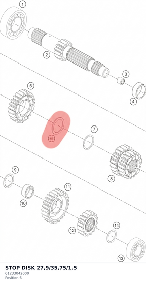 Diagram preview: STOP DISK 27,9/35,75/1,5 (61233042000)