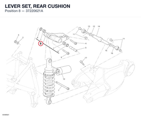 LEVER SET, REAR CUSHION 37220621A diagram position