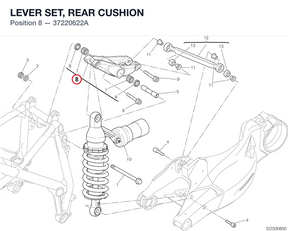 LEVER SET, REAR CUSHION 37220622A diagram position