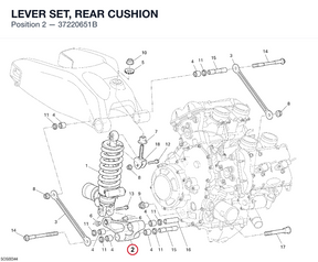 LEVER SET, REAR CUSHION 37220651B diagram position