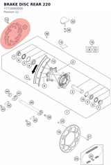 Diagram preview: BRAKE DISC REAR 220 (77710060000)