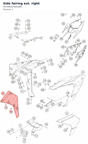 Diagram preview: Side fairing ext. right (94508042000EBB)