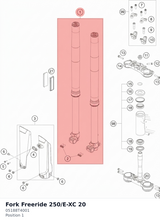 Diagram preview: Fork Freeride 250/E-XC 20 (05188T4001)