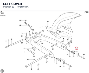 LEFT COVER 37310041A diagram position