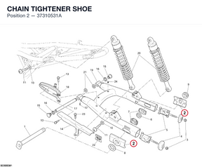CHAIN TIGHTENER SHOE 37310531A diagram position