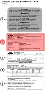 Diagram preview: EMISSION CONTROL INFORMATION 5 KTM (LI23-619-6)