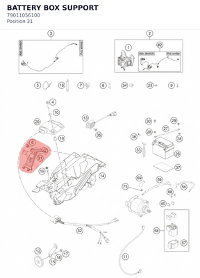 Diagram preview: BATTERY BOX SUPPORT (79011056100)