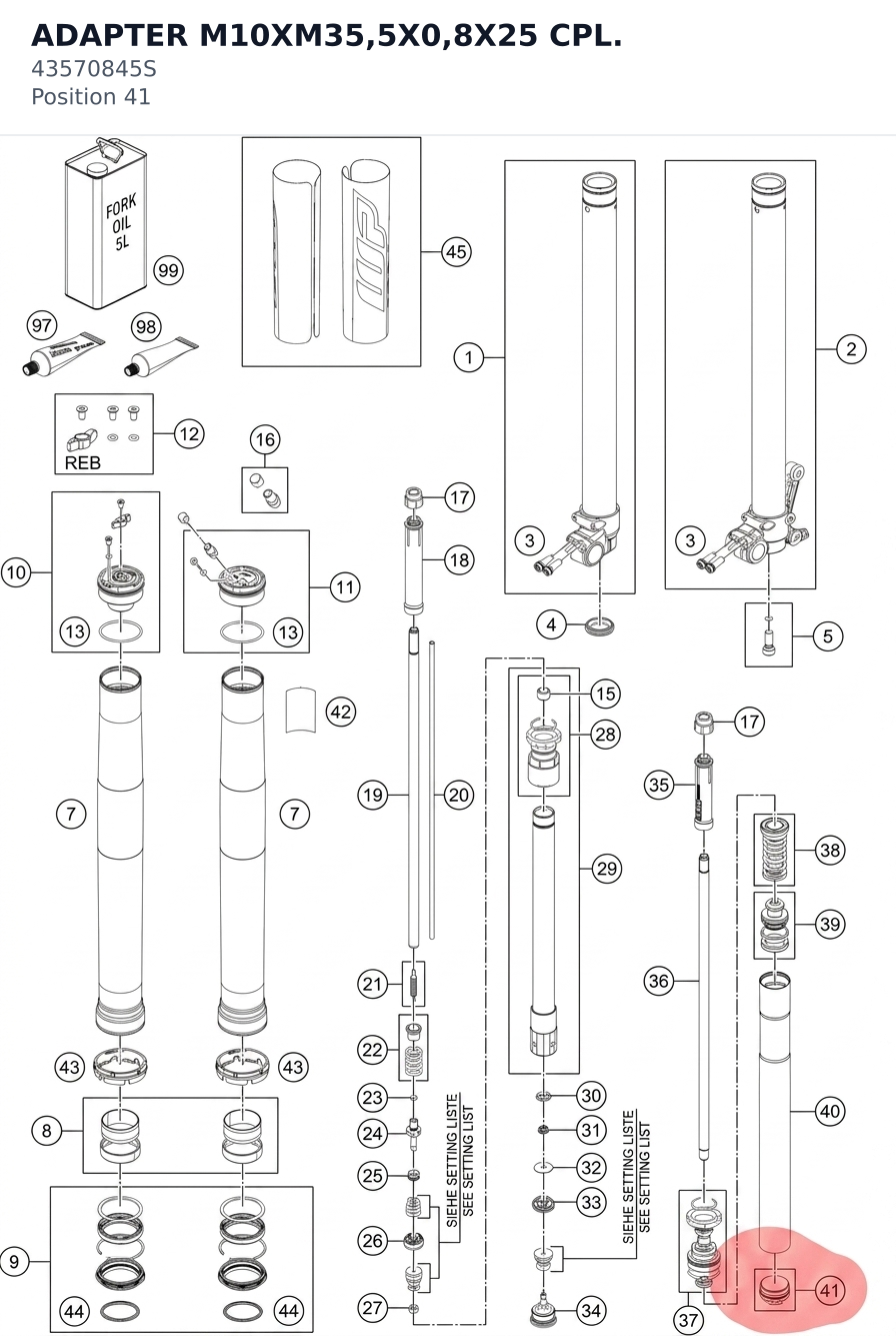 Diagram preview: ADAPTER M10XM35,5X0,8X25 CPL. (43570845S)