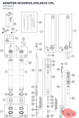 Diagram preview: ADAPTER M10XM35,5X0,8X25 CPL. (43570845S)