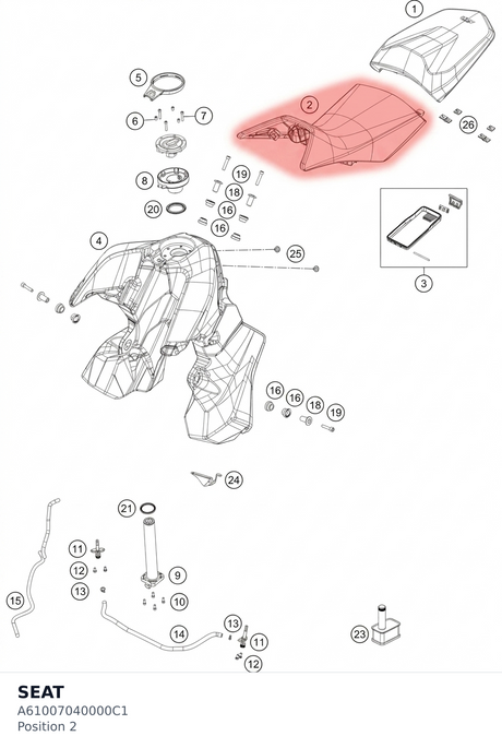 Diagram preview: SEAT (A61007040000C1)
