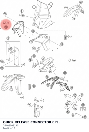 Diagram preview: QUICK RELEASE CONNECTOR CPL. (76408008130)