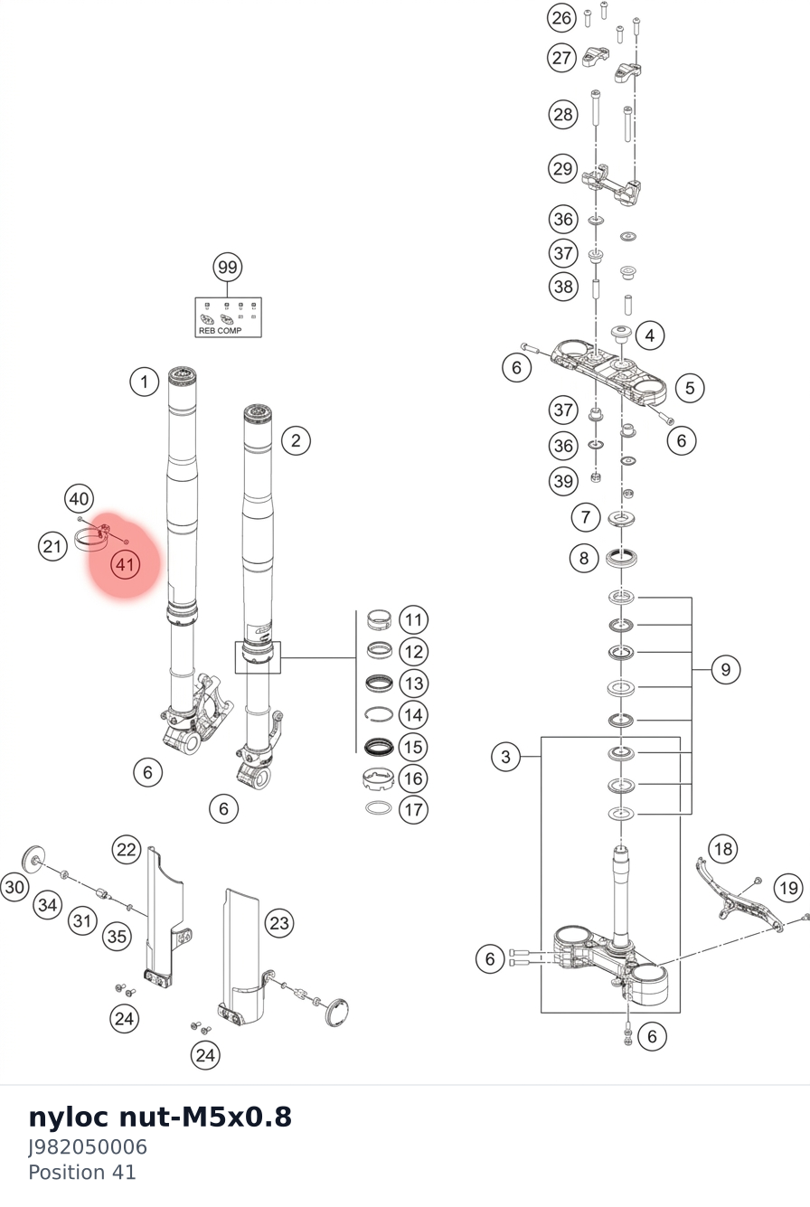 Diagram preview: nyloc nut-M5x0.8 (J982050006)