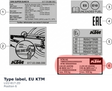 Diagram preview: Type label, EU KTM (LI22-617-2D)
