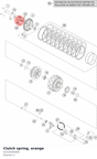 Diagram preview: Clutch spring, orange (61432005000)