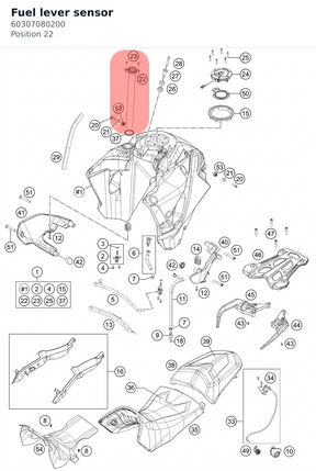 Diagram preview: Fuel lever sensor (60307080200)