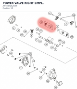 Diagram preview: POWER VALVE RIGHT CMPL. (A44037362044)