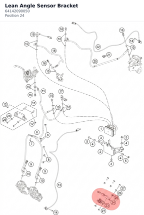 Diagram preview: Lean Angle Sensor Bracket (64142090050)