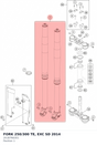 Diagram preview: FORK 250/300 TE, EXC SD 2014 (24187N6301)