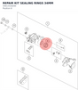 Diagram preview: REPAIR KIT SEALING RINGS 34MM (54613318200)