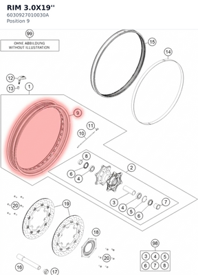 Diagram preview: RIM 3.0X19'' (6030927010030A)
