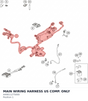 Diagram preview: MAIN WIRING HARNESS US COMP. ONLY (A49011275000)