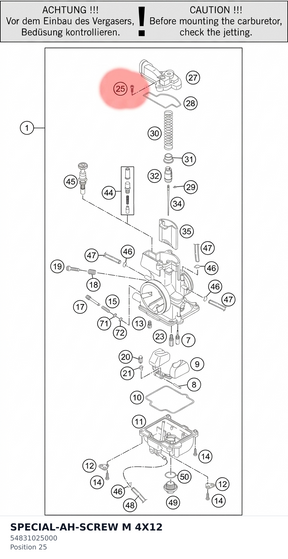 Diagram preview: SPECIAL-AH-SCREW M 4X12 (54831025000)