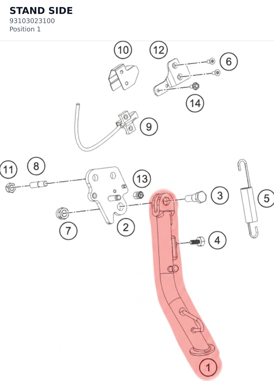 Diagram preview: STAND SIDE (93103023100)