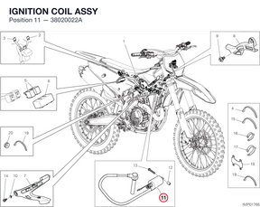 IGNITION COIL ASSY 38020022A diagram position