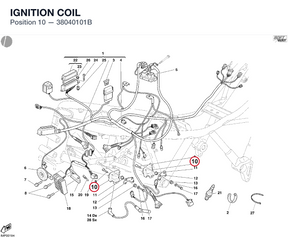 IGNITION COIL 38040101B diagram position