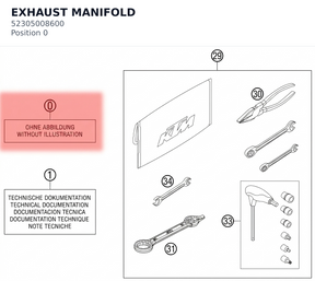 Diagram preview: EXHAUST MANIFOLD (52305008600)