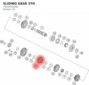 Diagram preview: SLIDING GEAR 5TH (79333515000)